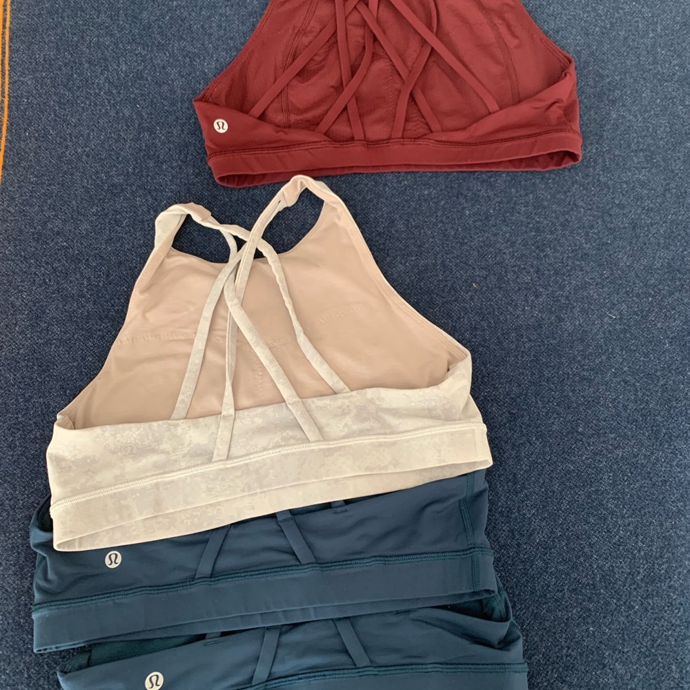 Lululemon Sports Bra Set - Red, Beige, Blue